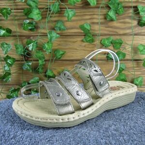 Earth Spirit Women  Slide Gold Leather Sz 8.5 Medium Gently Used‎ 2025